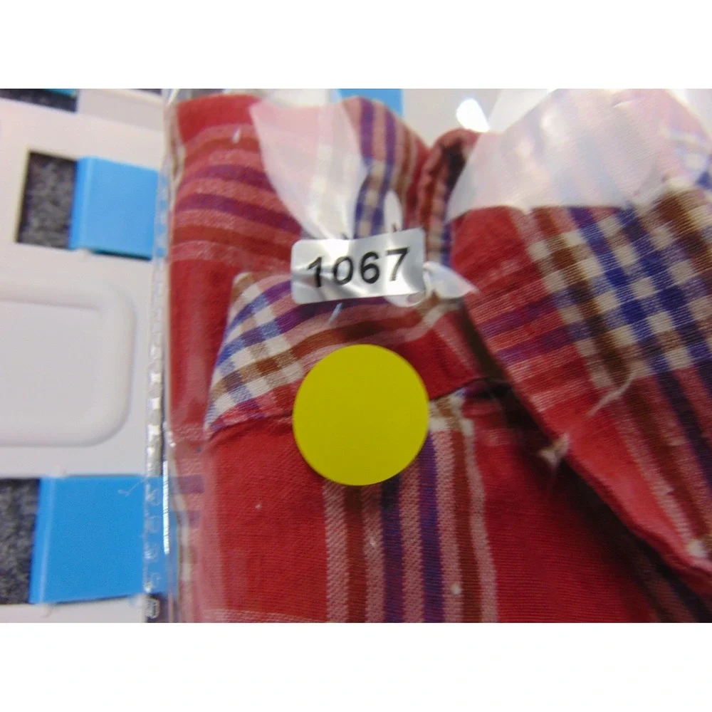 Scott Barber Shirt Mens 2XL Short Sleeve Red Plaid 100% Linen Button Up Summer‎